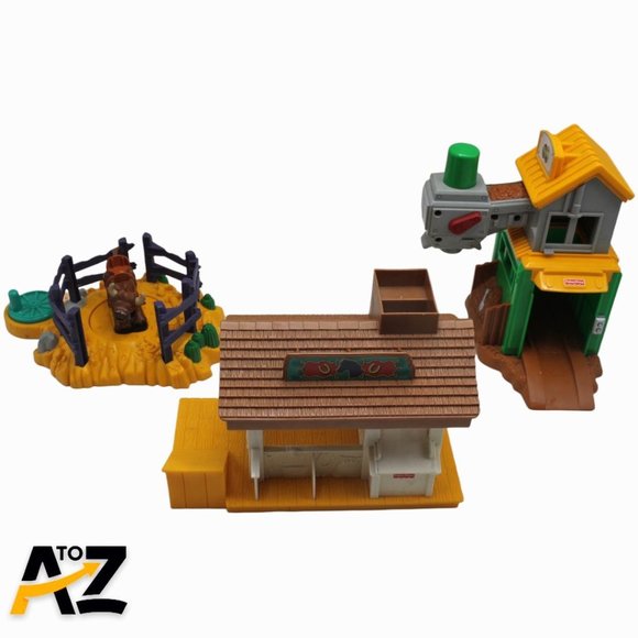 GEOTRAX ROPE N lot of Geotrax Tracks Buildings Trains Figures Accessories Railroad Rope n Ride